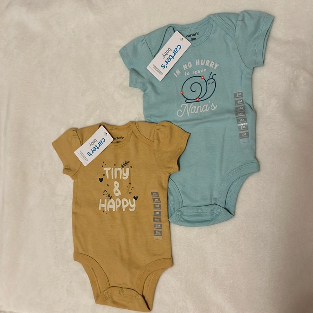 Carters 3M onesie bundle NWT